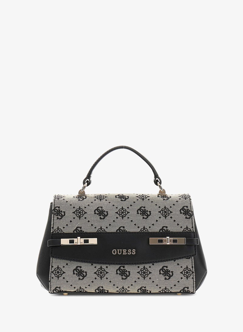 GUESS Melinda Logo Top Handle Flap Over Satchel Bag - Image 1